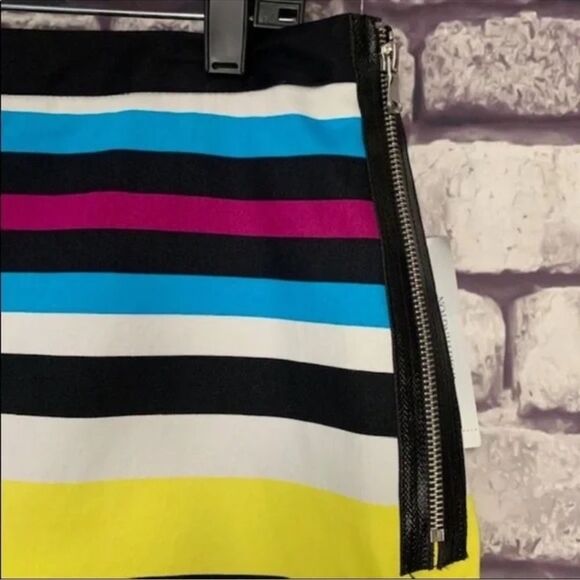 Worthington NWT Skirt Colorful Bold Striped Pencil Women’s Size 14 - Picture 10 of 16